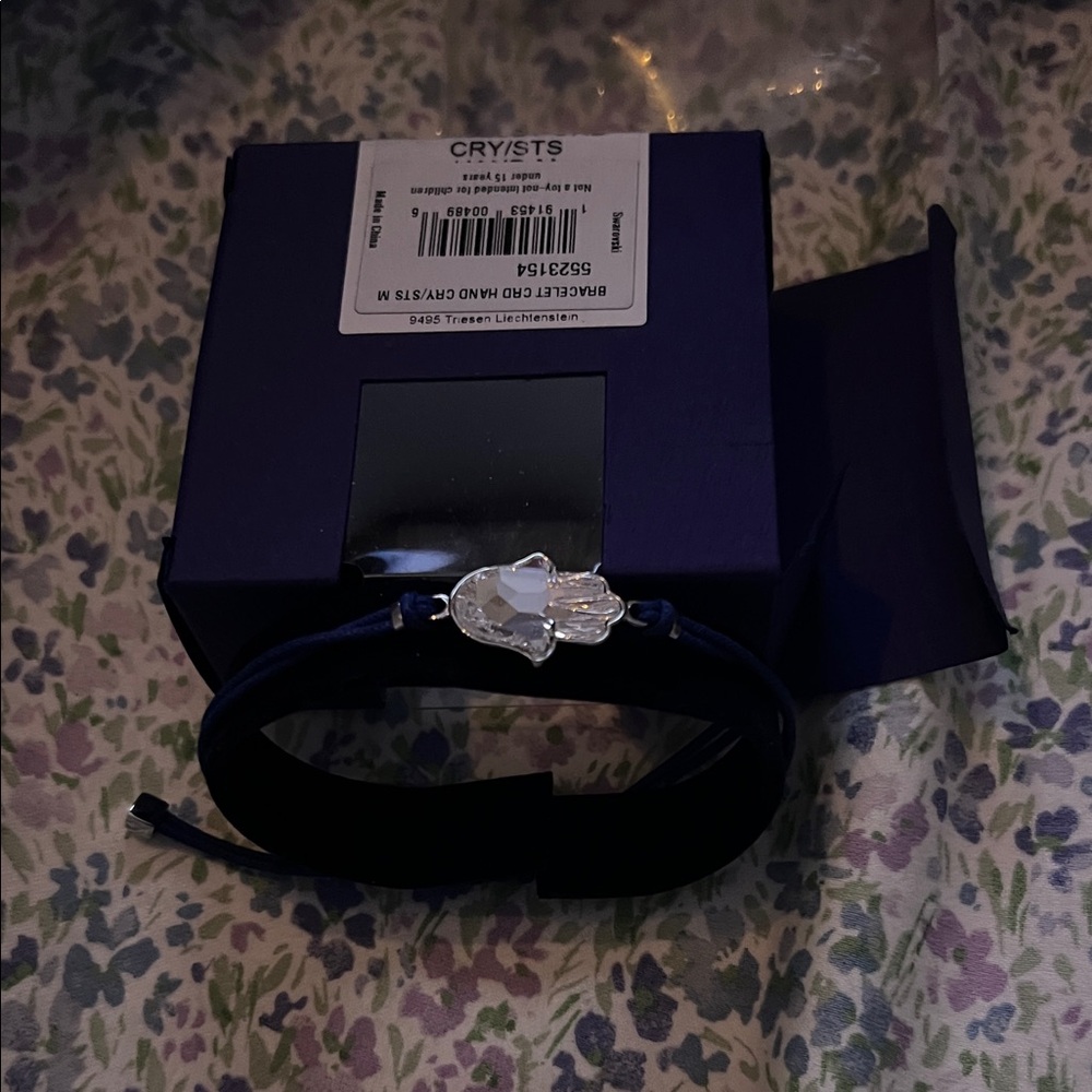 Swarovski Power Collection Hamsa Hand blue bracel